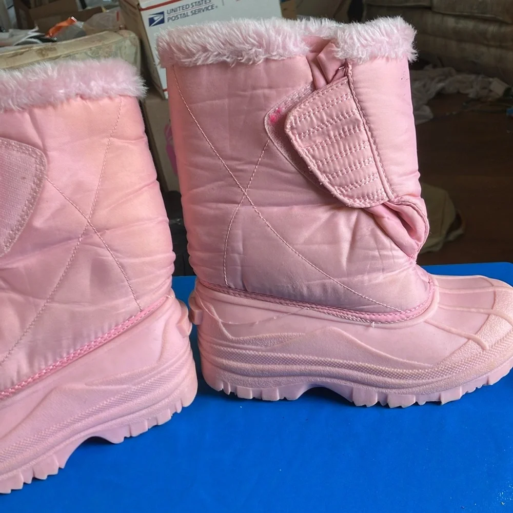 Pink Quilted Winter Boots 2